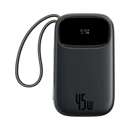 پاوربانک 10000 میلی آمپر باسئوس 45 وات مدل Baseus EnerFill FC31 به همراه دو کابل USB-C متصل با گارانتی 24 ماهه شرکتی