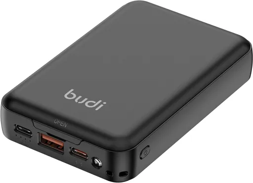 کیت چند کاره مسافرتی و پاوربانک 10000 میلی آمپر بودی 20 وات بودی مدل Budi PB515KB با گارانتی ۱۸ ماهه شرکتی (۶ ماه تعویض)
